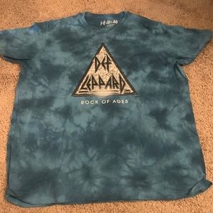 Def Leppard Tie-Dyed T-Shirt - Blue
